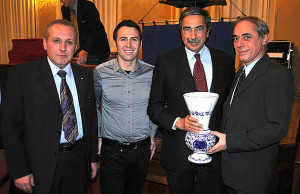 Da sn. Bucci (Pres. Panathlon), Simoni, Bartoletti e il figlio di Salvatore Gioiello, Maurizio 